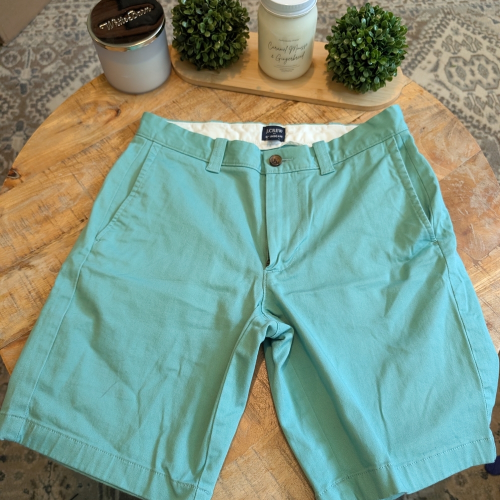 J. Crew Men's Aqua Cotton Chino Shorts